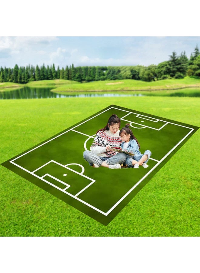 KEBEXXY سجادة أطفال سجادة كرة القدم سجادة ملعب كرة القدم سجادة لغرفة نوم الأولاد، سجادة منطقة للعب للأطفال، سجادات كرة السلة غير القابلة للانزلاق للأطفال الأولاد والبنات في غرفة الرياضة، سجادة أطفال 2.6X4 لغرفة المعيشة باللون الأخضر - Image 3