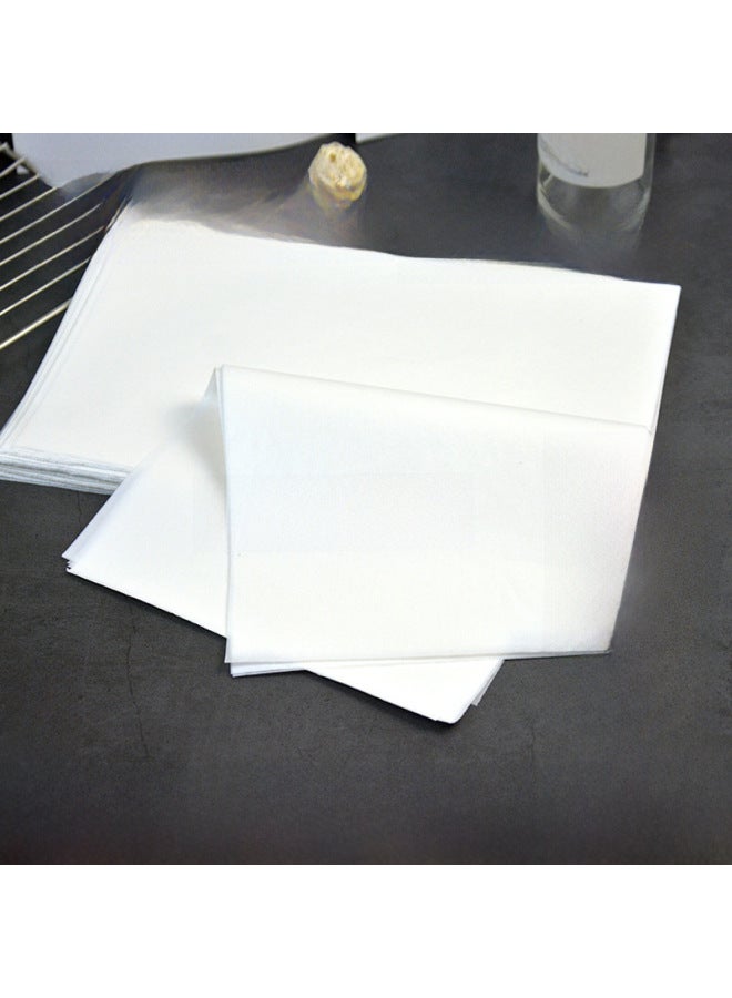 Baking Oil Paper Oil Absorbing Paper Food Special Commercial Kitchen Cake Baking Paper Oil Proof Oil Barrier Paper Oven Tray Paper-Color:Ordinary 31 Grams Of Oil Paper-Specifications:Rectangular 20 * 15cm 500 Sheets  - Image 1