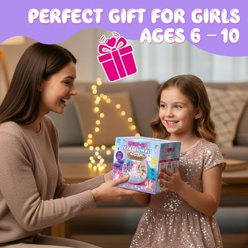 SparkleMe Unicorn Terrarium Crafts Kit for Kids LED Night LightUp DIY Toys with Remote Fun Birthday Gifts for Girls Ages 5 6 7 8 9 10 Years Old Creative Arts Crafts Activity Set - Image 5
