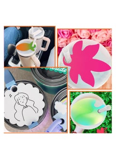 Excefore Name Plate Resin Molds for Stanley Cup, 4 PCS Name Tag Silicone Molds for Stanley Cup Lid 40 oz, Personalized Custom Tumbler Cup Name Plate Mold, 4 Style Cavities Epoxy DIY Craft Tray  - Image 3