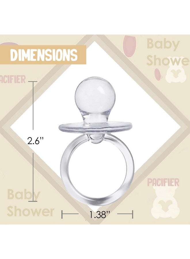EVER SHINE Baby Pacifier 2.5" Baby Shower Favors Decoration (Clear, 36 Count) - Image 2