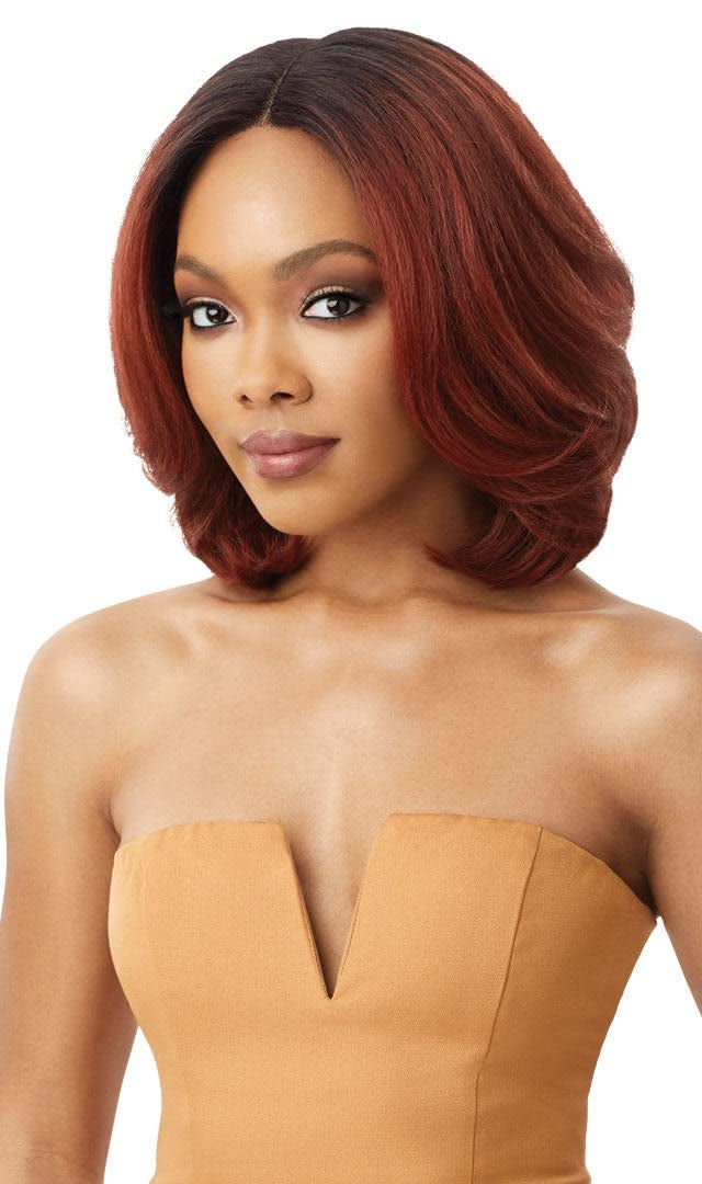 Outre Neesha Soft  Natural Synthetic Swiss Lace Front Wig NEESHA 206 DRFF2CINSP