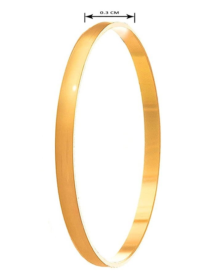 Jfl - Jewellery For Less Ethnic Fusion One Gram Gold Plated Bangle Set for Women - Image 5