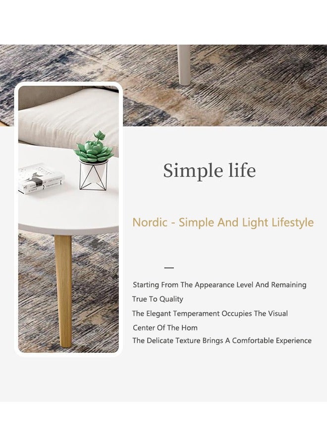 OASIS DESERT Round Coffee Table Side Snack Table Sofa Home Living Room Office Table - Image 3