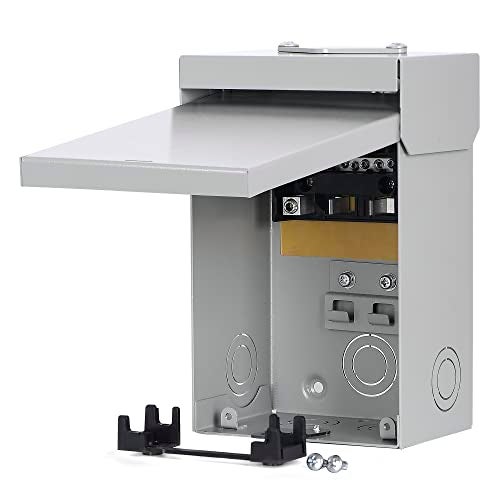 Hiweld 60 Amp Single Phase, 3 Wire, Solid Neutral, 2 Spaces and 4 Circuits Outdoor Circuit Breaker Enclosure(9.5 x 6 x 5 inches) - Image 2