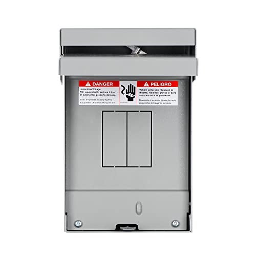 Hiweld 60 Amp Single Phase, 3 Wire, Solid Neutral, 2 Spaces and 4 Circuits Outdoor Circuit Breaker Enclosure(9.5 x 6 x 5 inches) - Image 3