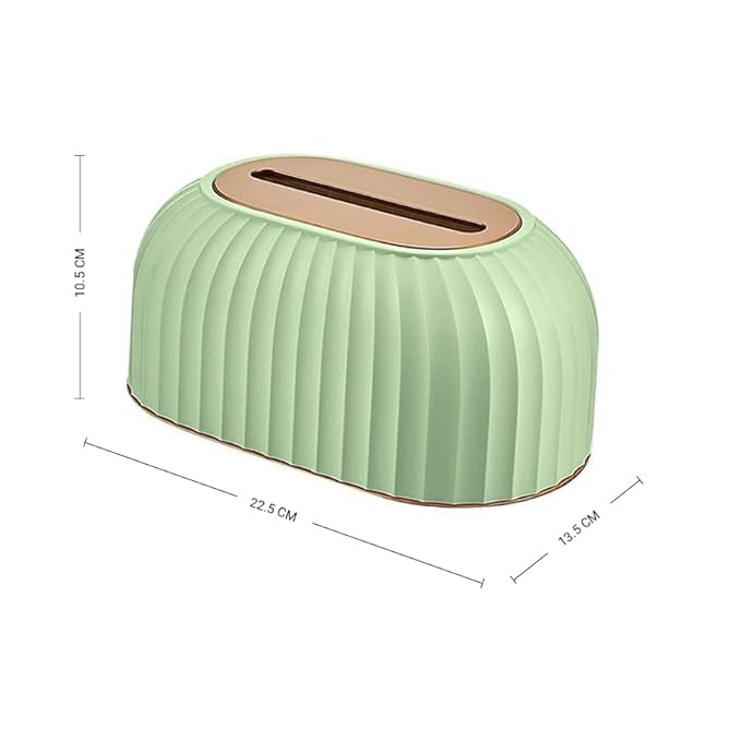 JAMBUVANTI Streak Tissue Box Holder with Automatic SpringDesktop Facial Paper Towel Dispenser for Office Home Restaurants cafes Hotels Hospitals Mint Green - Image 3