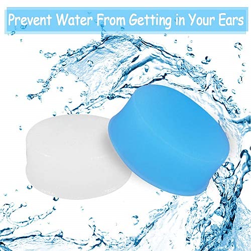 Heqishun 24 Pairs Soft Silicone Ear Plugs Putty Ear Plugs for Sleeping Swimming earplugs for Kids Adults, Transparent + Blue - Image 4