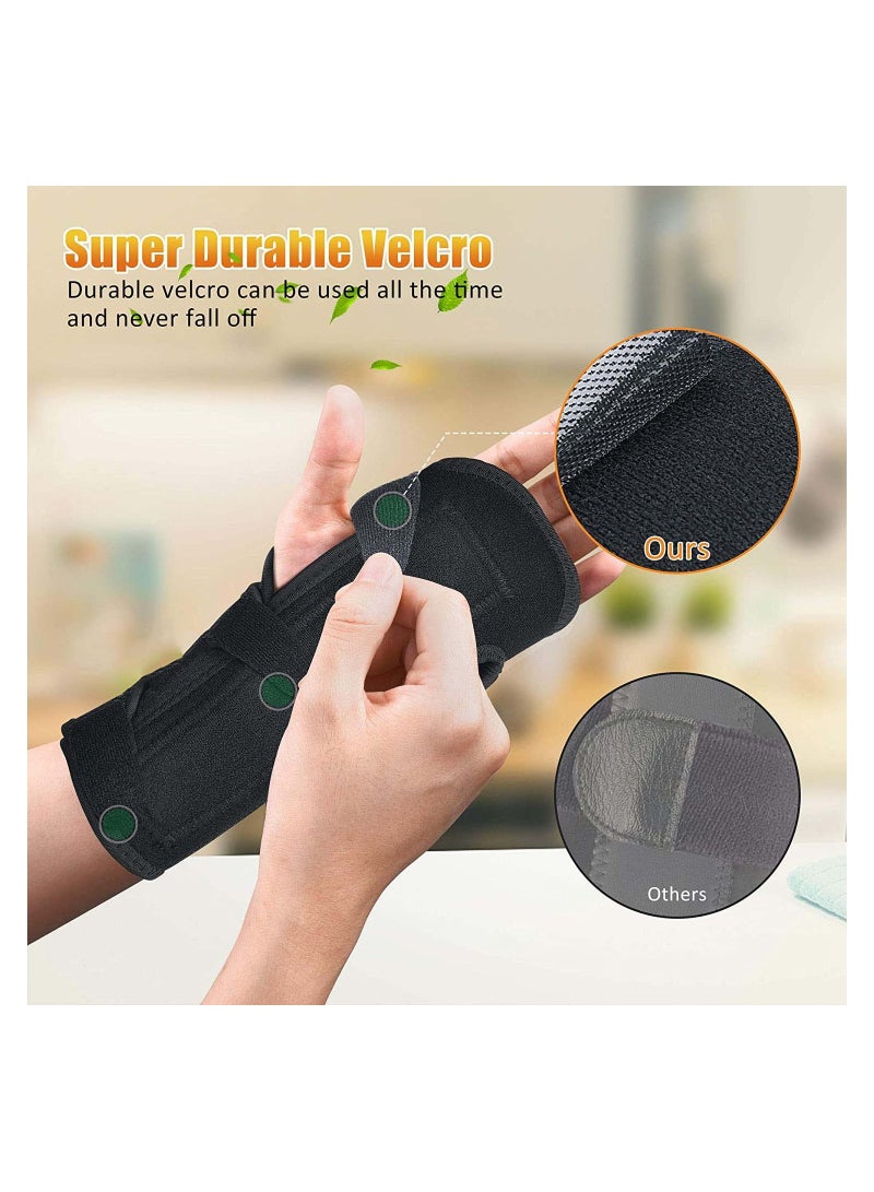 Wrist Brace for Carpal Tunnel Night Sleep Wrist Support Brace Wrist Splint Great for Wrist Pain Sprain Sports Injuries Joint Instability Suitable for Left and Right Hands - Image 4