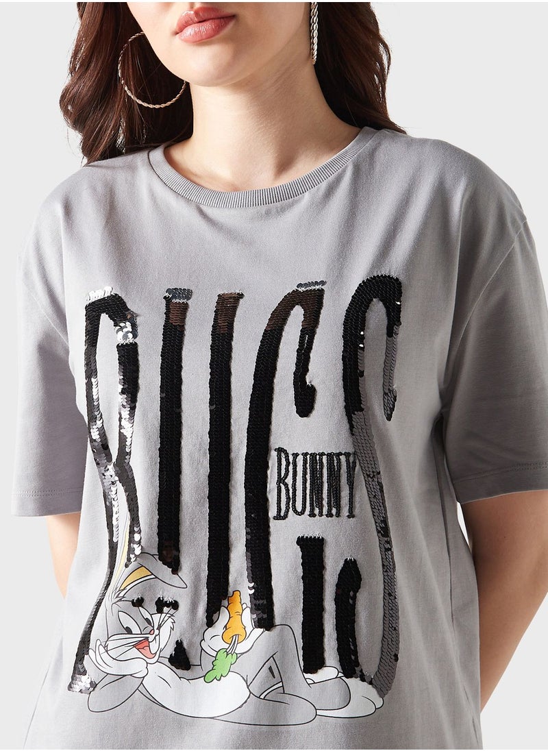 SP Characters - Crew Neck Graphic T-Shirt - Image 1
