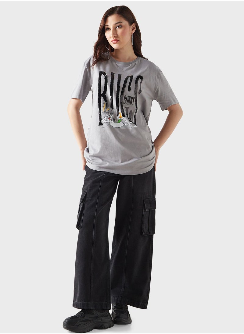 SP Characters - Crew Neck Graphic T-Shirt - Image 1