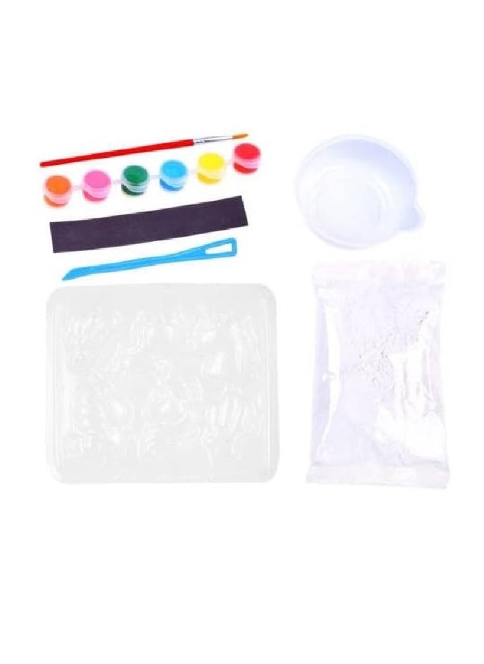 UKR UKR Mould and Paint Wild Animals Fridge Magnet DIY Kit – 6-Piece Kids Painting Art & Craft Plaster Toys | Fun Creative Activity for Children | Educational Craft Set for Kids  - Image 3