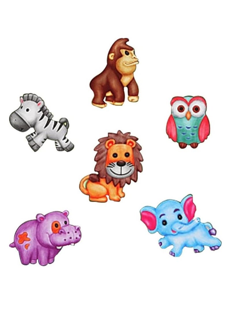 UKR UKR Mould and Paint Wild Animals Fridge Magnet DIY Kit – 6-Piece Kids Painting Art & Craft Plaster Toys | Fun Creative Activity for Children | Educational Craft Set for Kids  - Image 2