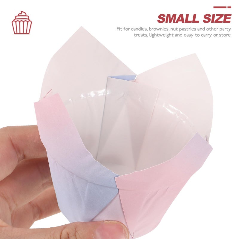 Tulip Gradient Design Baking Cups 50pcs Greaseproof Food Grade Cupcake Liners - Image 5