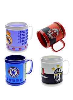 Brazil Football Team Logo PVC Plastic Water Cup   Fan’s Commemorative Mouthwash Cup, Collectible Souvenir  4pcs