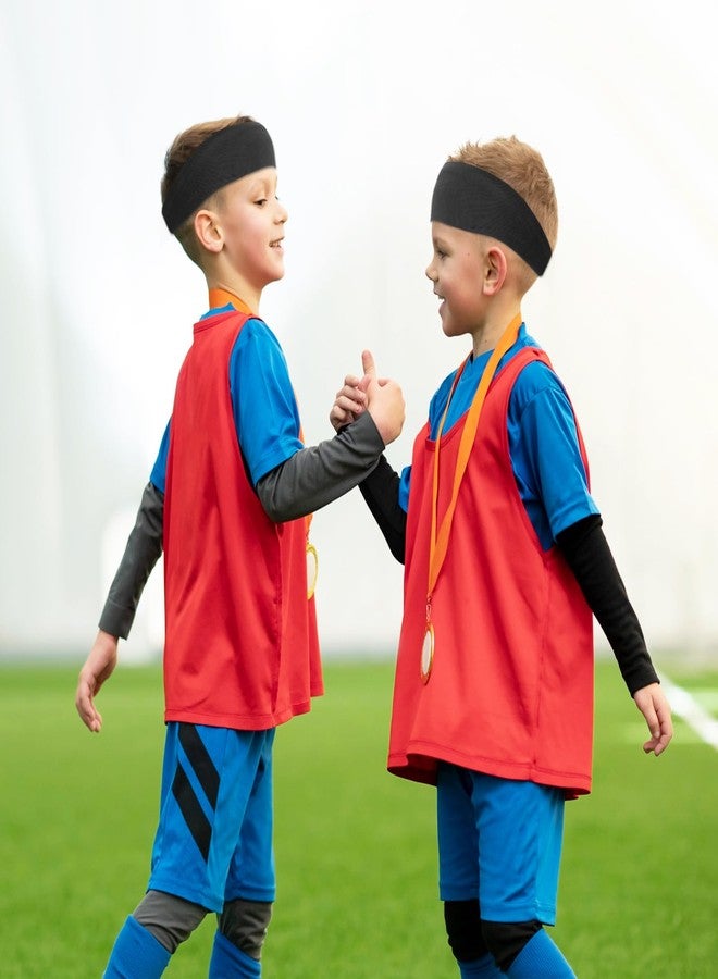 Dimeho 3 Pcs Kids Sports Headbands Boys Girls Athletic Elastic Sweatbands Children Soft Moisture Wicking Hairband Absorbing Sweat Band for Football Basketball Running Tennis - Image 3