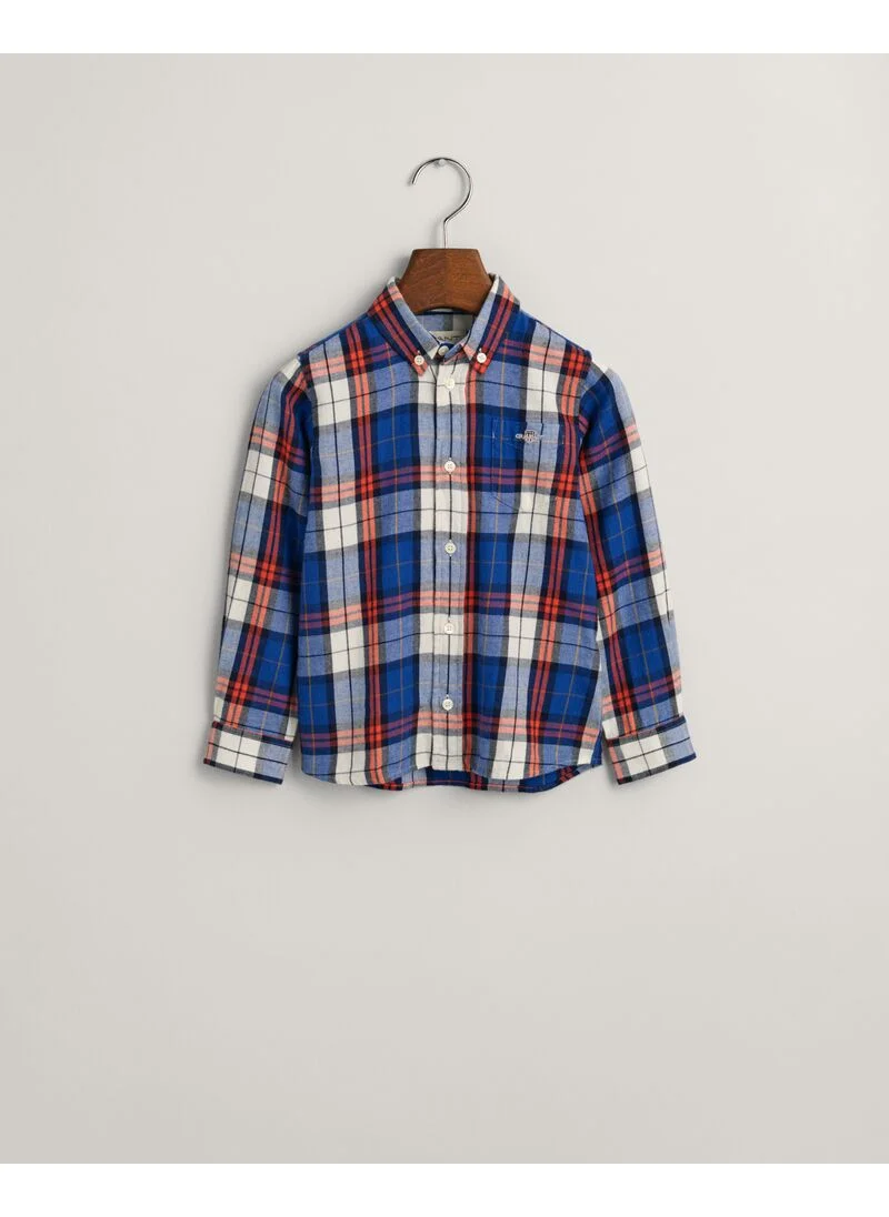 غانت Gant Kids Regular Fit Checked Flannel Shirt