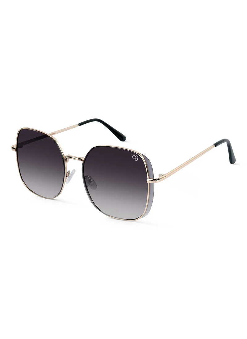 Woggles Latest & Stylish UV Protected Black Oversized Sunglasses for Women