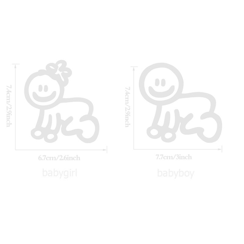 20 pcs Car Stickers with Pet Car Decal Sticker for Bumper (White) - Image 4