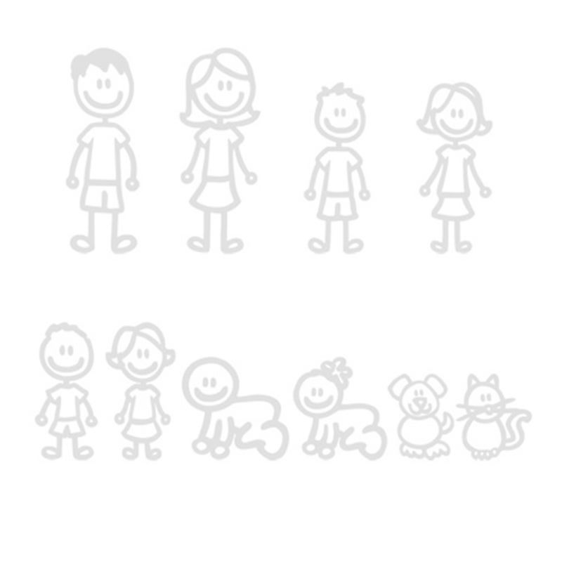 20 pcs Car Stickers with Pet Car Decal Sticker for Bumper (White) - Image 2