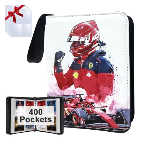 WTVIDAS 400 Pockets Race Card Binder for Trading Cards,Portable Waterproof Storage Bag with Removable Sleeves for Sports Cards Collectors - Image 1