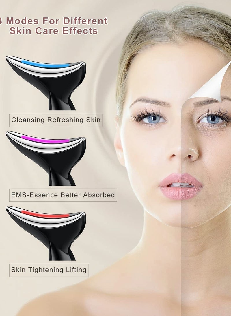 Excefore Facial Neck Massager, Portable Massager for Skin Care Electric Face Rhytidectomy Kit with 45 ±5℃ Heat 3 Massage Modes, Wrinkles Appearance Removal and Tightening - Image 4