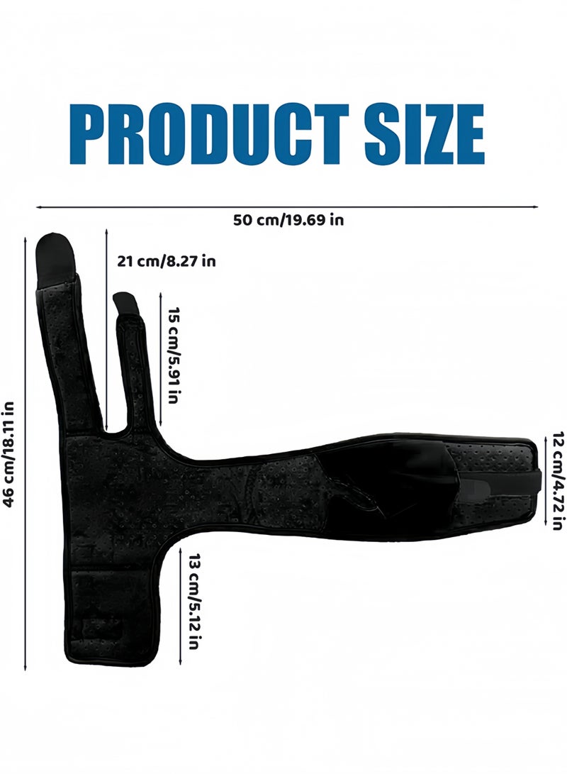 Plantar Fasciitis Night Splint, Adjustable Relief Braces for Foot Drop, Achilles Tendonitis & Heel Pain, Ergonomic Foot Brace for Women & Men, One Size (Black) - Image 2