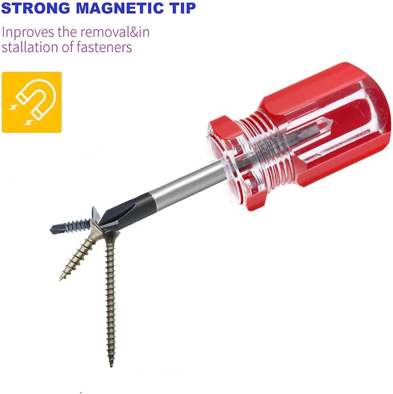 Buspoll Stubby Screwdriver – Compact Short Screwdriver for Tight Spaces, Durable Chrome-Plated Steel Construction, Easy to Use, Versatile Tool. - Image 4