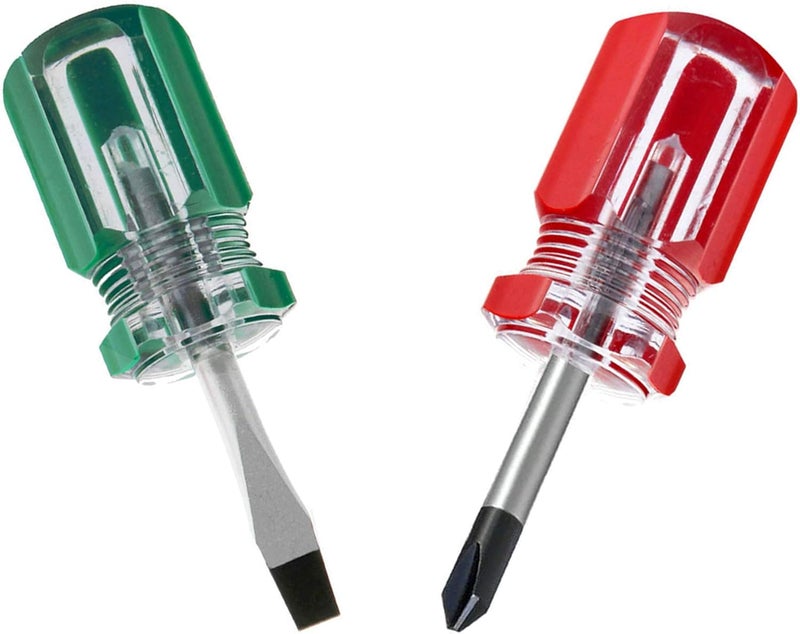 Buspoll Stubby Screwdriver – Compact Short Screwdriver for Tight Spaces, Durable Chrome-Plated Steel Construction, Easy to Use, Versatile Tool. - Image 1