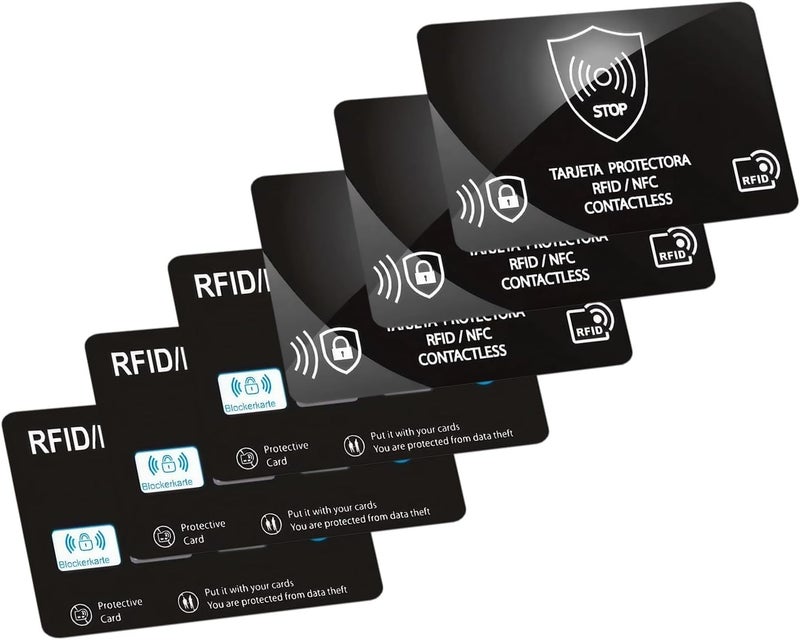HYRAINBOW 6 Pack RFID Blocking Card, Generation 2 Credit Card Protector, Anti-Theft Contactless Shield Wallet NFC Blocker, Sleeves Cards Defender, Entire Wallet Protection Secure When Crowds And Social - Image 1