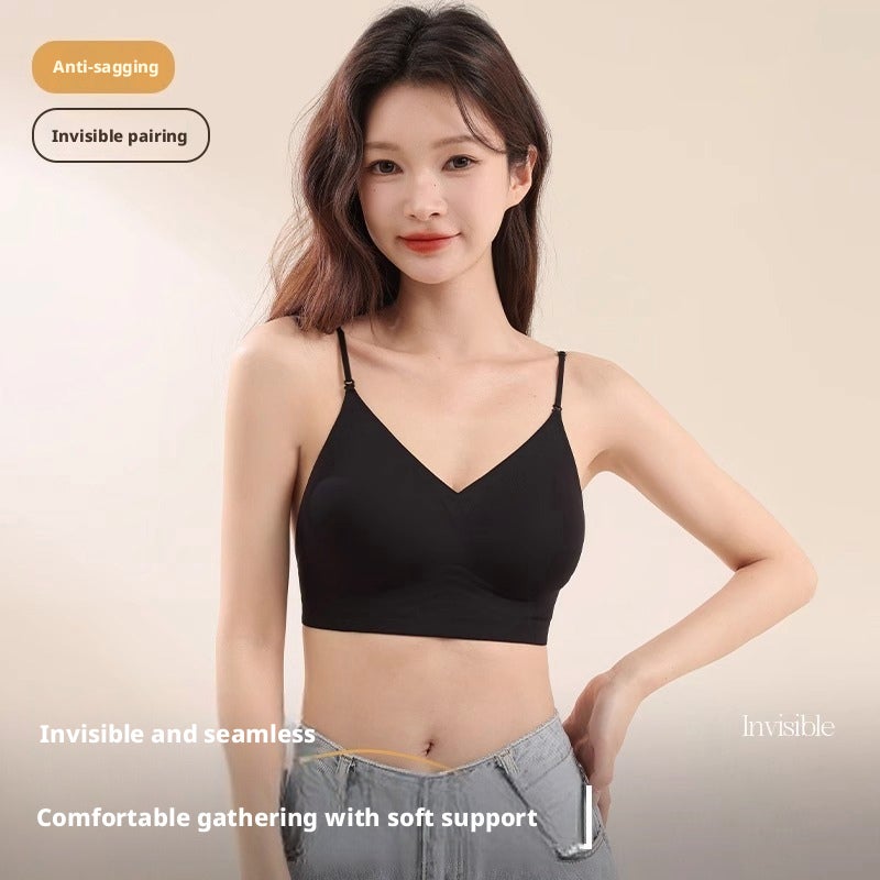 Halter Neck Backless Seamless Push Up Bra - Image 3