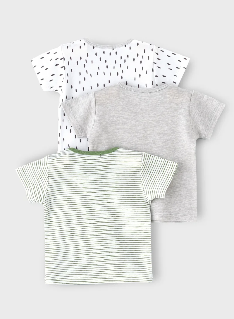 Boo Boo BooBoo Kids Jungle Range 3 Pk Tees