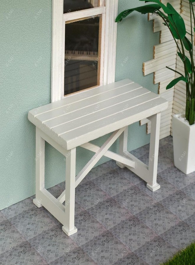 iLAND Dollhouse Furniture of Wooden Table for Doll House Garden Decor, Miniature Dollhouse Accessories Tiny Table Model on 1/12 Scale - Image 2
