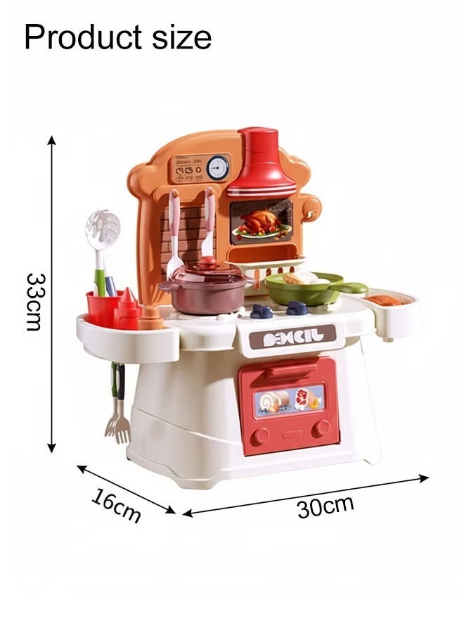 Kids Kitchen Playset Children's  Play Kitchen Toy Lightweight Mini  Pretend Toddler Kitchen Playset with Play Food Toy Kitchen Accessories Kitchen Role Play Cookware Indoor DIY Toy Set Play House Toys Set  The Complete Little Chef's Playset for Kids and Babies to Learn and Play for 3 4 5 6 Years Old - Image 2