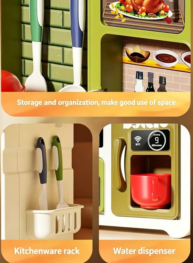 Kids Kitchen Playset Children's  Play Kitchen Toy Lightweight Mini  Pretend Toddler Kitchen Playset with Play Food Toy Kitchen Accessories Kitchen Role Play Cookware Indoor DIY Toy Set Play House Toys Set  The Complete Little Chef's Playset for Kids and Babies to Learn and Play for 3 4 5 6 Years Old - Image 4