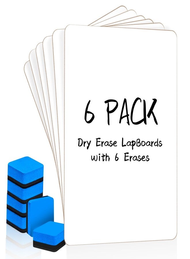PANDRI Dry Erase LapBoards, PANDRI 6 Pack Double Sided 12.5 x 9 Inch Whiteboards with 6 Erasers, Dry Erase Boards for Office Students Classroom Teacher Supplies - Image 1