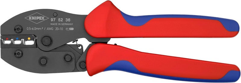 KNIPEX 97 52 36 3-Position Contact Crimping Pliers for Insulated Terminals - Image 1
