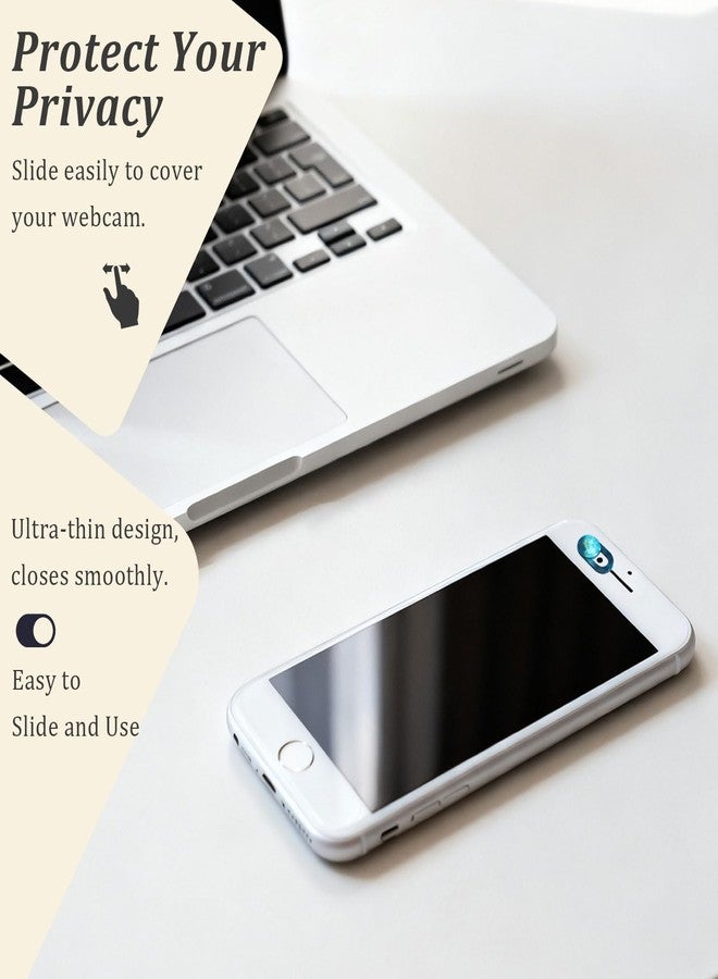 Brvlsoc Camera Cover Slide (10-Pack) - Ultra-Thin Colorful Privacy Webcam Stickers for MacBook, iPad, Laptop & Tablet - 0.7mm Slim Protector - Image 3