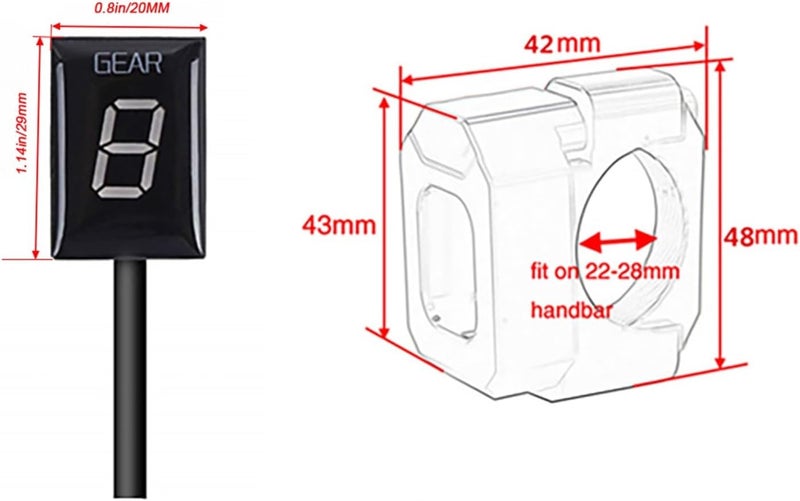 Yurefax Motorcycle Gear Indicator for Suzuki GSX-R750 - Image 2