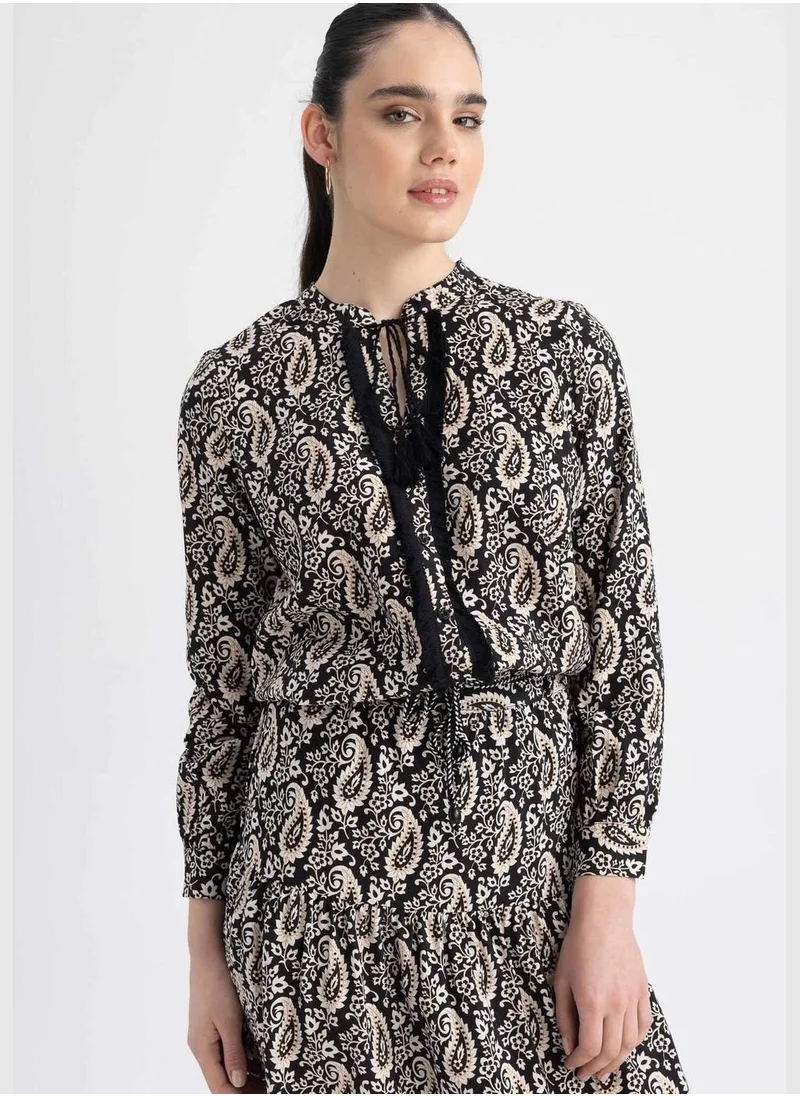 ديفاكتو Woman Woven Long Sleeve Shirt