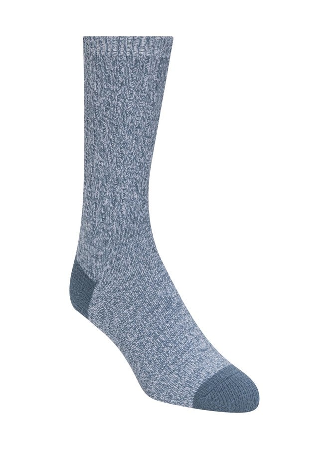 Weatherproof Women's 3pk Super Soft Crew Socks, Dark Blue, 9-11 - Image 2