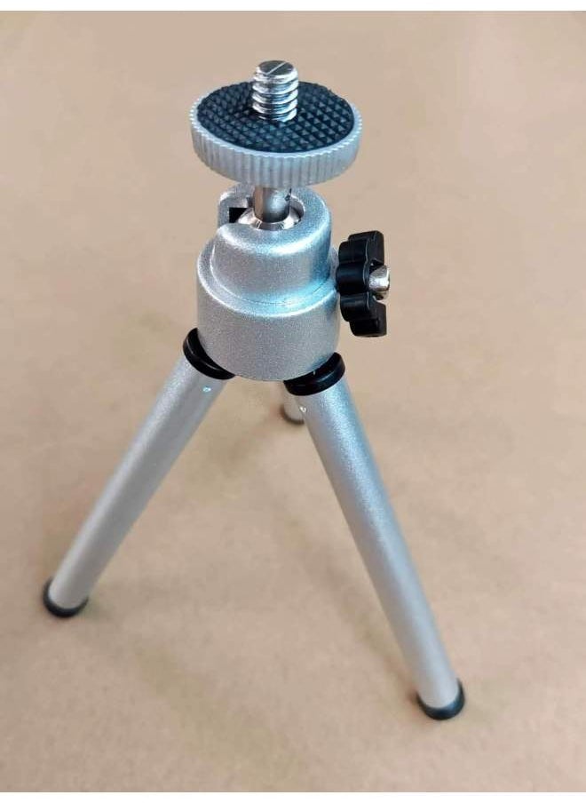 Generic Mobile Phone Selfie Tripod Mini Desktop Two-section Aluminum Tube Telescopic Bracket-Color:White  - Image 3