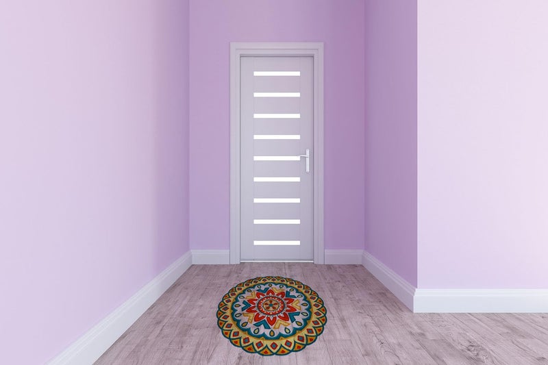 INFINITY INTERIORS Rangoli Sticker for Floor Decoration Diwali Home and Office Decoration Self Adhishive Sticker 24x24 Inch Rangoli_5  - Image 3