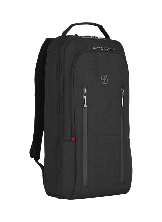 Wenger CITY TRAVELER Laptop Backpack for 16 Inch Laptop & 12 Inch Tablet Pocket, Doubles as an overnighter in Black (16 Litre)-blend of style & function, Swiss designed, 606490 - Image 1