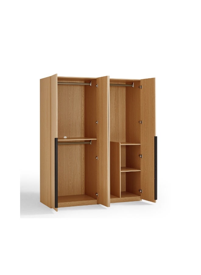ملاذ هاوس خزانة ملابس عصرية من خشب MDF مقاس 160 سم × 200 سم - MZWD020 – 60 طول × 200 ارتفاع × 160 عرض - Image 5