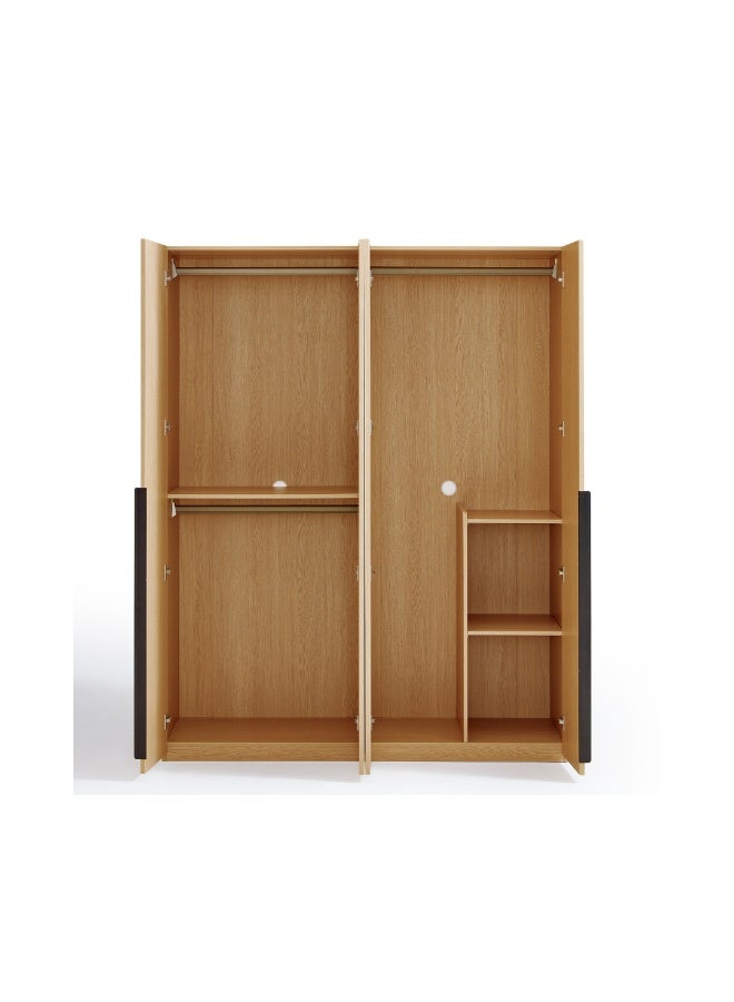 ملاذ هاوس خزانة ملابس عصرية من خشب MDF مقاس 160 سم × 200 سم - MZWD020 – 60 طول × 200 ارتفاع × 160 عرض - Image 4