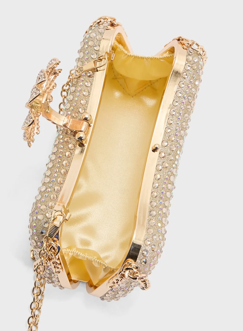 خزانة Ladies Sparkly Clutch Bag