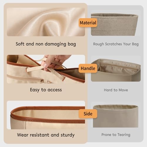 GIVLEFLY Purse Organizer Insert for Tote Bag, Large Bag Organizer Insert, Multi Pocket Handbag Organizer, Structured Purse Liner Shaper - Image 4