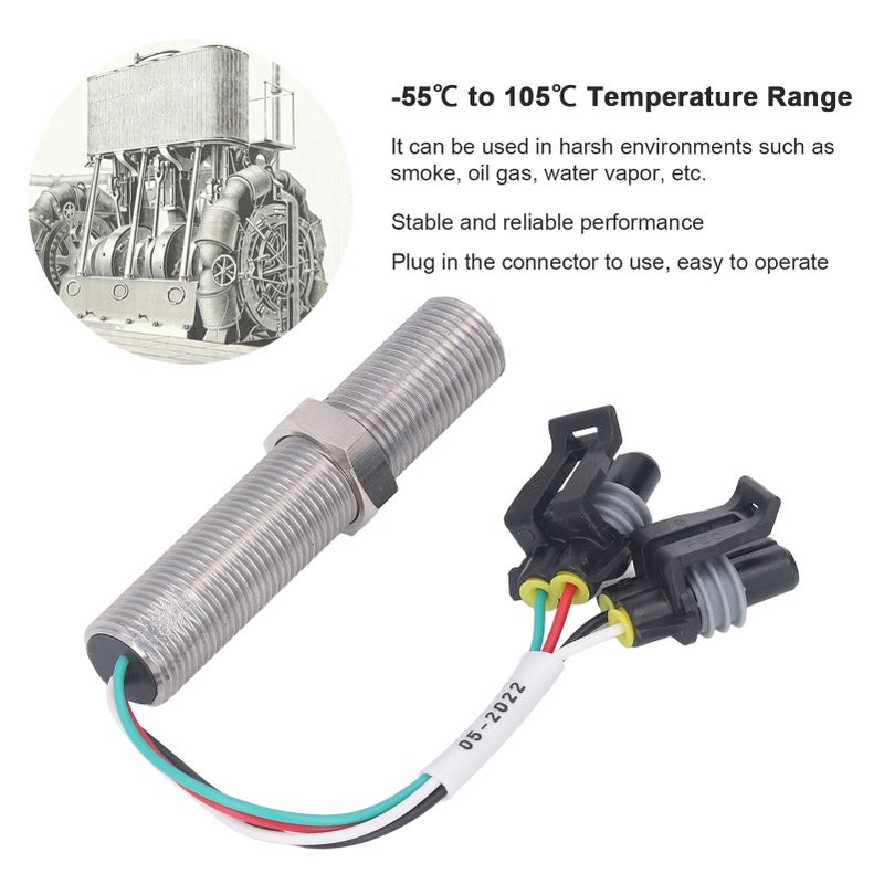 Magnetic Pickup Speed Sensor 5/8 M16 UNF Stainless Steel MSP6732 Generator MPU Speed Sensor - Image 4