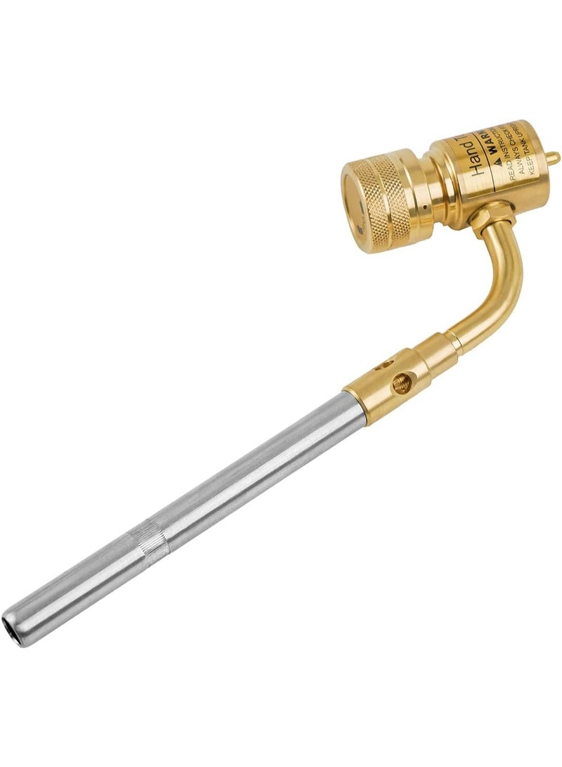 MAPP Gas Torch Head - 360 Degree Rotation Torch Tip & Adjustable Swirl Flame & Brass CGA600 Thread, Portable Torch for Welding Brazing Lighting Melting HAVC - Image 1